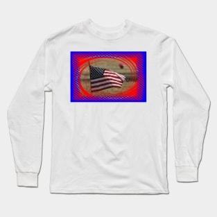 Colorful US Flag on Memorial Day Long Sleeve T-Shirt